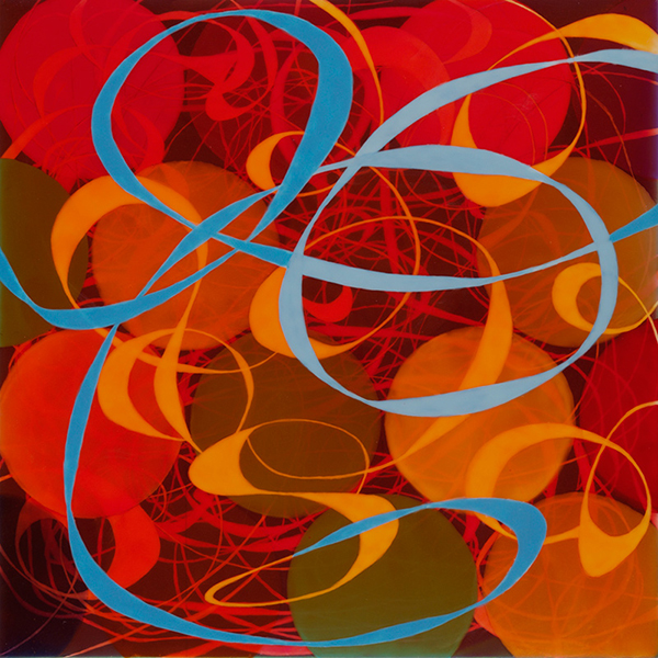 Loop-de-Loop No. 2, 2009, acrylic on panel, 12 x 12 in.