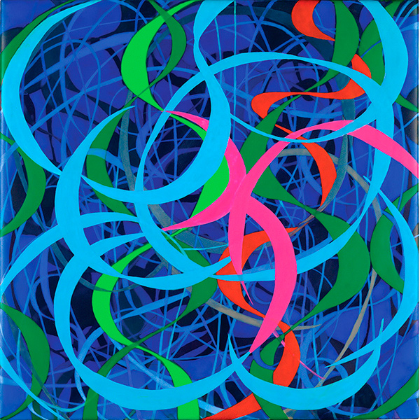 Rip Tide, 2011, acrylic on wood panel, 12 x 12 in.