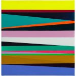Horizontal Stripes, 2018, acrylic on wood panel, 12 x 12 in.