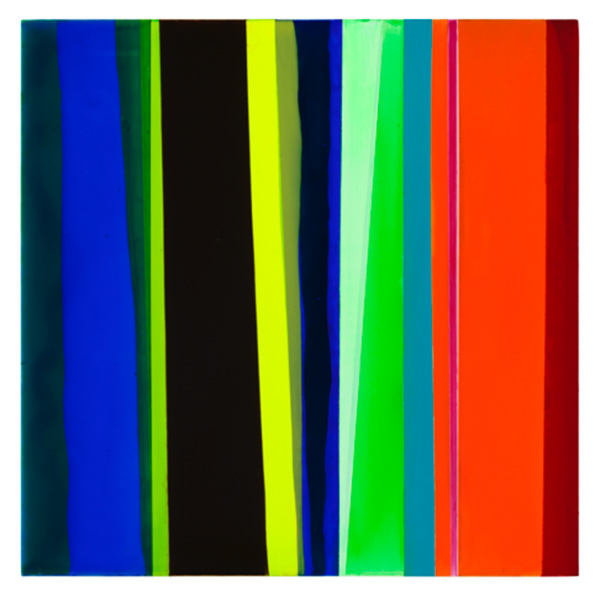 Stripes/Tilt, 2016, acrylic on canvas, 12 x 12 in.
