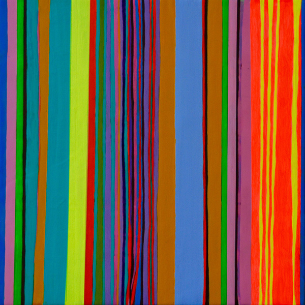 Stripes 2, 2015, acrylic on canvas, 12 x 12 in.