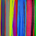 Stripes 2, 2016, acrylic on wood panel, 12 x 12 in.