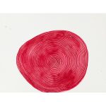 red spirals on light beige background